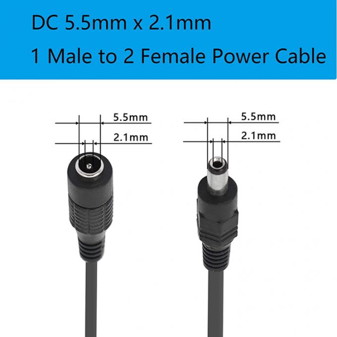 1 tot 6 manieren 1 Vrouw tot 6 Man 5.5x2.1 mm DC stroomtoevoer Splitter kabel voor CCTV camera LED strip 3