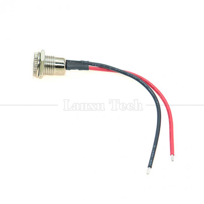 10cm 18AWG 5A Panel Mount DC 099 Vrouwelijke stopcontact 5.5x2.1mm 2.5mm Metalen draadverbinding om open te maken 6