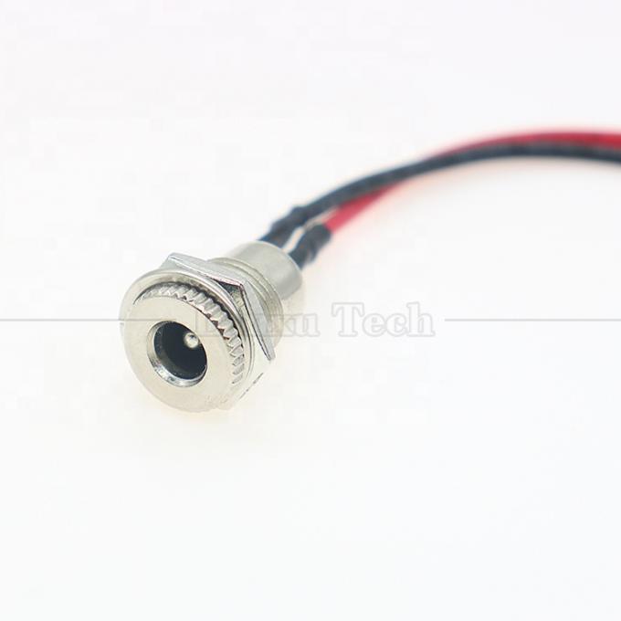 10cm 18AWG 5A Panel Mount DC 099 Vrouwelijke stopcontact 5.5x2.1mm 2.5mm Metalen draadverbinding om open te maken 4