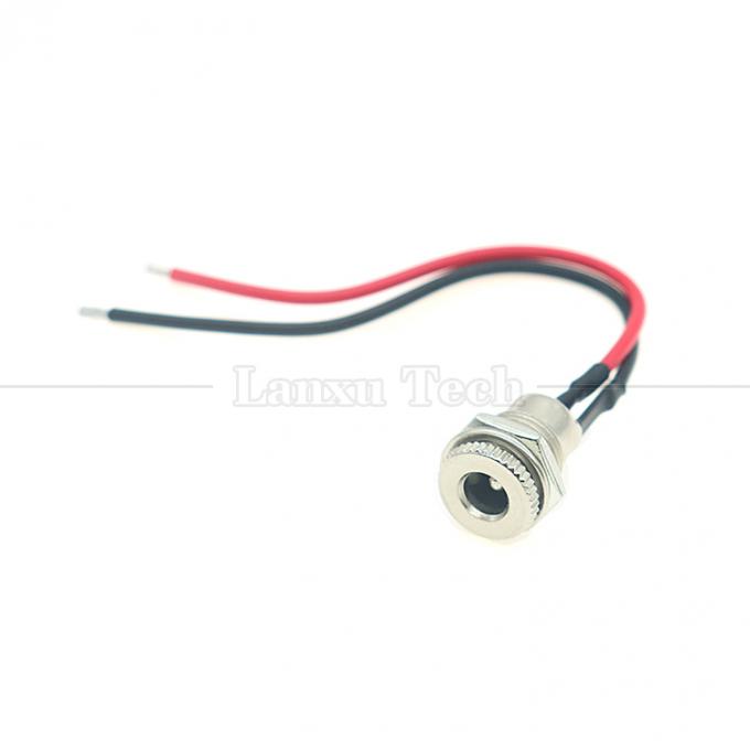 10cm 18AWG 5A Panel Mount DC 099 Vrouwelijke stopcontact 5.5x2.1mm 2.5mm Metalen draadverbinding om open te maken 7
