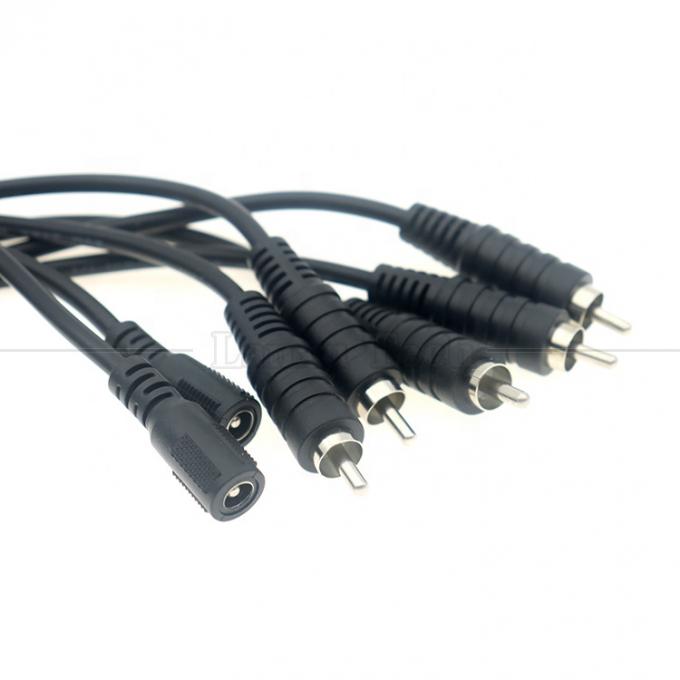 RCA Mannelijke naar DC 5.5x2.5mm 5.5x2.1mm Vrouwelijke Plug Barrel Jack 12V DC Pedal Power Cable 0