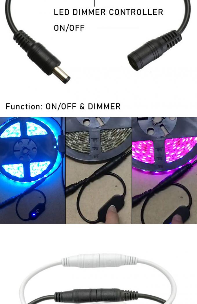12v 24v Touch Controller Man tot Vrouw DC 5.5x2.1mm aan en uit Dimmer Switch voor LED-strooklichten 2