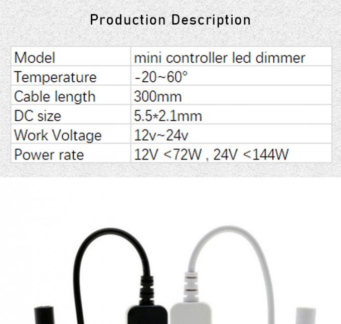 12v 24v Touch Controller Man tot Vrouw DC 5.5x2.1mm aan en uit Dimmer Switch voor LED-strooklichten 0
