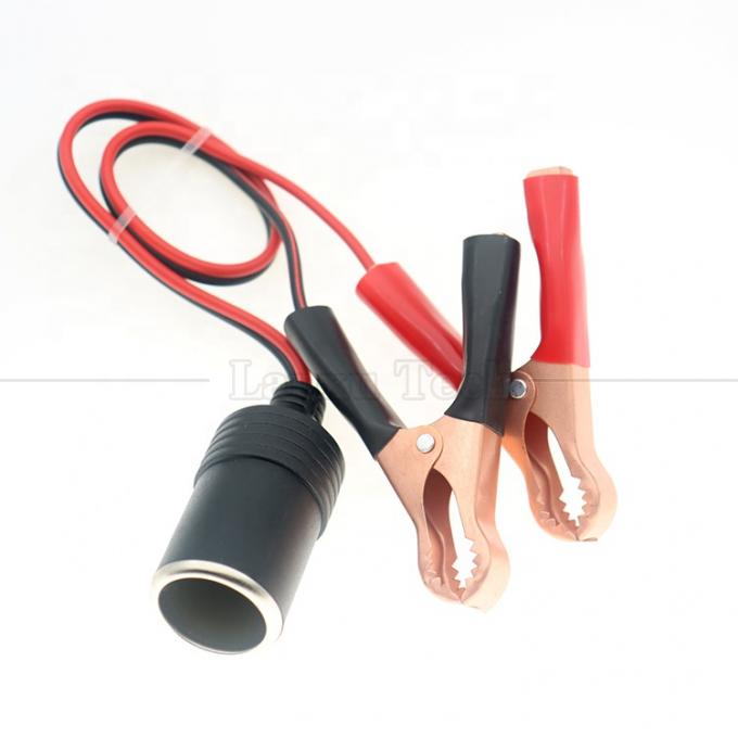 12V accu alligator clips klem op auto sigarettenanker vrouwelijke stopcontact adapter stroomkabel 4