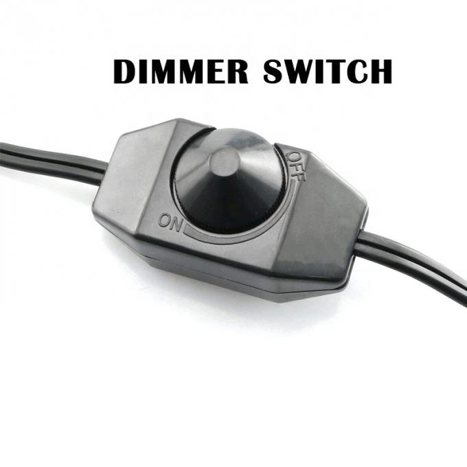 1.8m Rotary Knob Verstelbare LED Dimmer Switch Controller Stroomkabel voor Lamp LED Strip 2