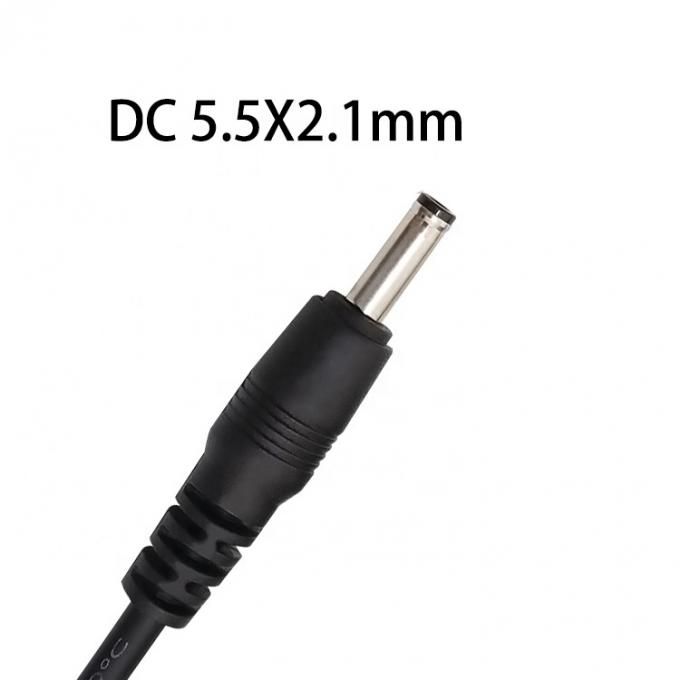 CUSTOM DC Barrel Jack Man 2.1X5.5mm tot Stripped Tined Wire Pigtail Bare End Cable met SR Grommet 3
