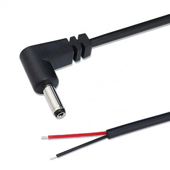 90 graden rechthoekige DC Jack 5.5x2.1mm 5.5x2.5mm 1.35x3.5mm tot open draad End Pigtail kabel 2