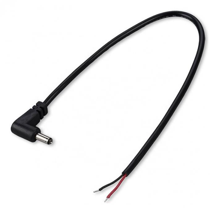 90 graden rechthoekige DC Jack 5.5x2.1mm 5.5x2.5mm 1.35x3.5mm tot open draad End Pigtail kabel 1