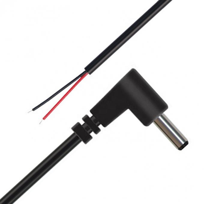 90 graden rechthoekige DC Jack 5.5x2.1mm 5.5x2.5mm 1.35x3.5mm tot open draad End Pigtail kabel 0