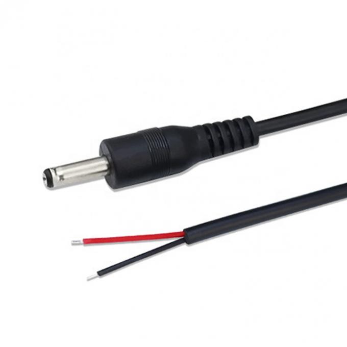 90 graden rechthoekige DC Jack 5.5x2.1mm 5.5x2.5mm 1.35x3.5mm tot open draad End Pigtail kabel 3