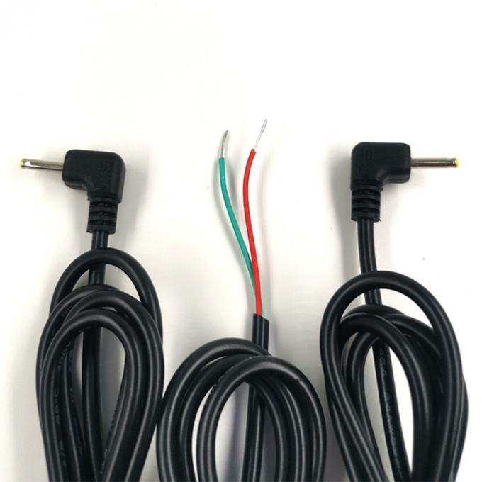 Custom 90 graden hoek DC vat Jack 2.5x0.7mm tot gestript gebrandlood naakte draad eindkabel 5