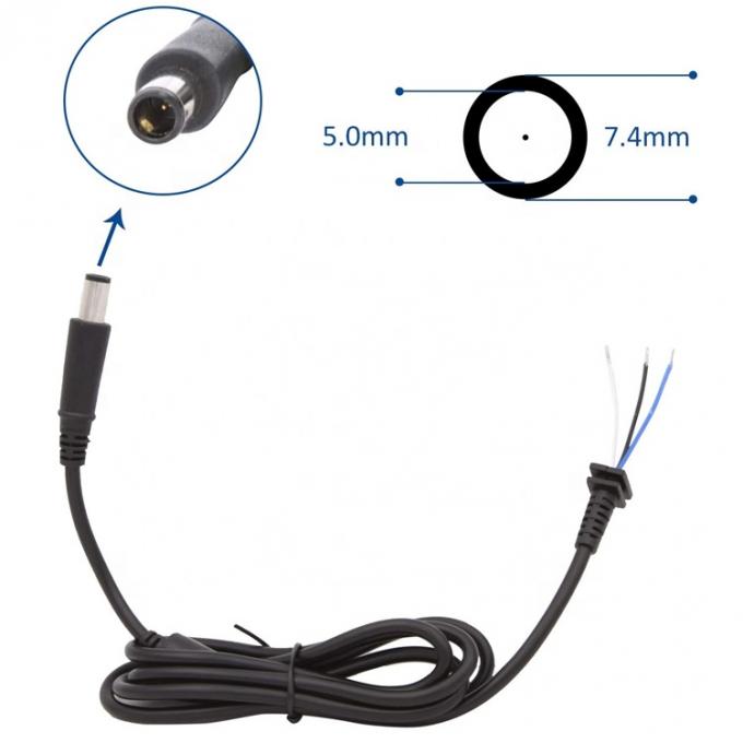 DC 7.4x5.0mm Mannelijk vat Jack tot naakt eind Gelast Open Pigtails Draadverlengkabel voor Laptop Adapter 2