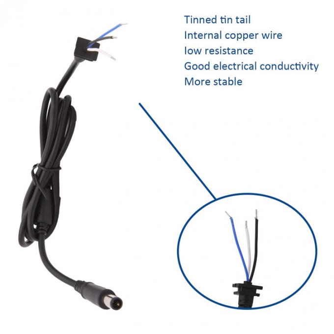 DC 7.4x5.0mm Mannelijk vat Jack tot naakt eind Gelast Open Pigtails Draadverlengkabel voor Laptop Adapter 1