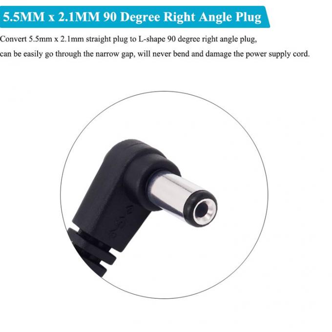 90 graden hoek man tot vrouw aansluiting 5,5x2,1 mm vat Jack DC-verlengkabel 4