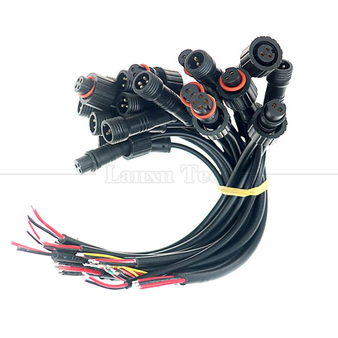 Aanpassing IP67 IP68 Waterdicht M12 2pin 3pin 4pin M12 DC tot open kale draden Eindkabel voor LED-licht 0