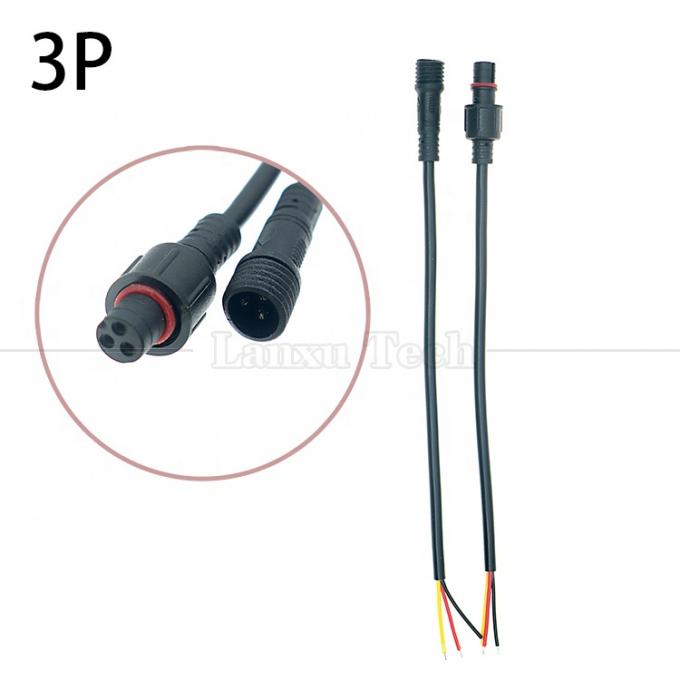 Waterdicht mannelijk Vrouwelijk 2 3 4 5 6 7 8 Pin M12 Montage kabel voor LED 3