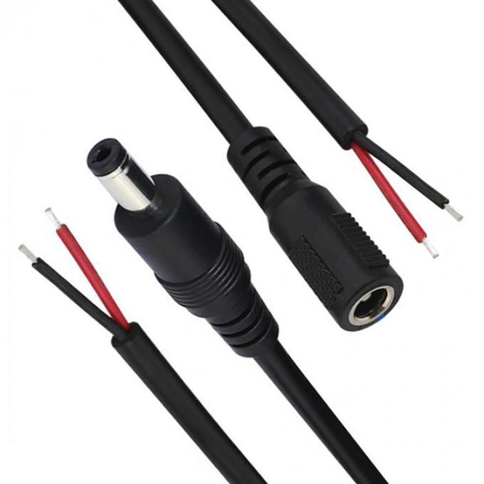 Mannelijk Vrouwelijk 5.5x2.1mm 5.5x2.5mm 3.5x1.35mm DC Plug Jack Socket to Open Bare Pigtail Wires End Cable for LED CCTV Security Camera 1