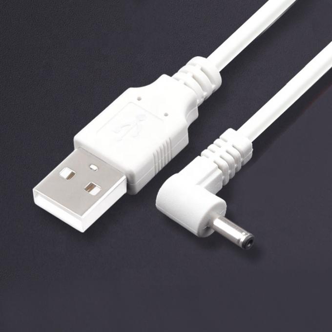 Custom 90 graden hoek 1m USB naar DC Man 3.5x1.35mm Power Extension Cable 2