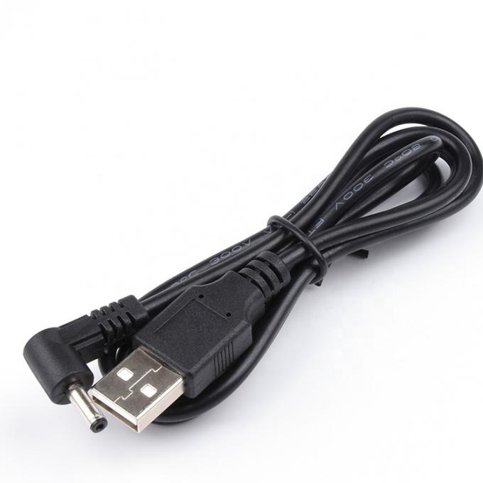 Custom 90 graden hoek 1m USB naar DC Man 3.5x1.35mm Power Extension Cable 4