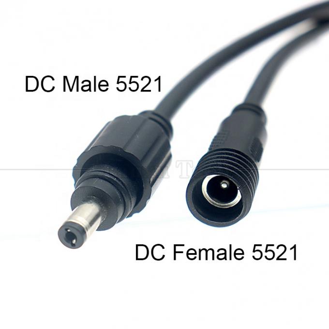 IP67 Waterdicht Man Vrouw 5.5x2.1mm 5.5x2.5mm 3.5x1.35mm Jack DC-verlengkabel 2