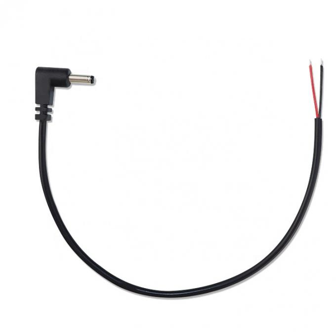 Aanpassing 90 graden hoek DC vat Jack Man 3,5x1,35mm tot gestript gebakken draad Pigtail Bare End Cable 1