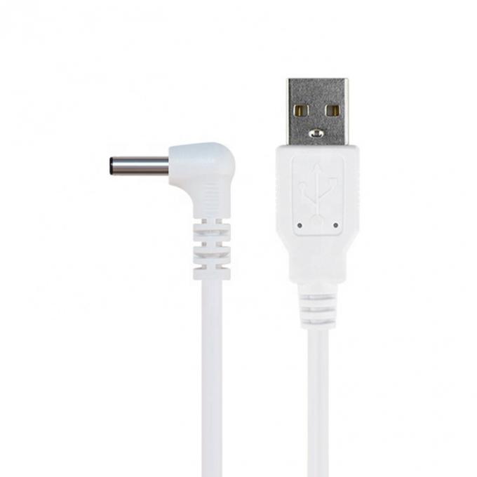 Wit Zwart 90 graden hoek 5.5x2.1mm 5.5x2.5mm 1.35x3.5mm USB naar DC stroomkabel 3