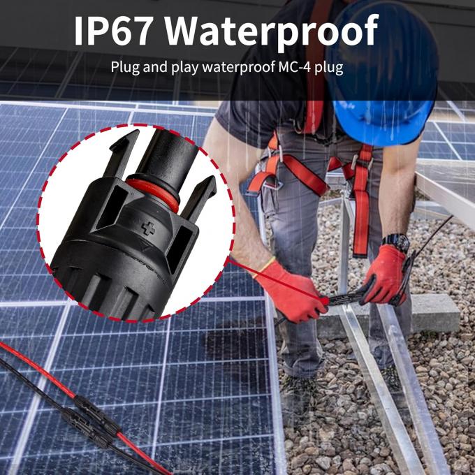 10AWG 6mm waterdicht zonnecabel Zonnepaneel Adapter Draad Zonneverlengkabel met vrouwelijke en mannelijke connectoren Kabel Tool Kit 5