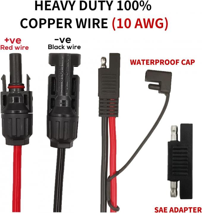 10AWG SAE naar zonnepaneeladapter Verlengkabel RV Zonnepaneel Connector Kabel voor RV Caravan Zonnepanelen Batterijlading 1