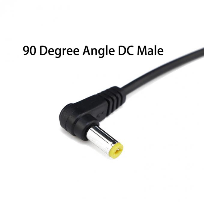 90 graden Hoek Mannelijk DC 2.1x5.5 ton Jack om te openen Stripped Gelast Draad Bare End Cable 2