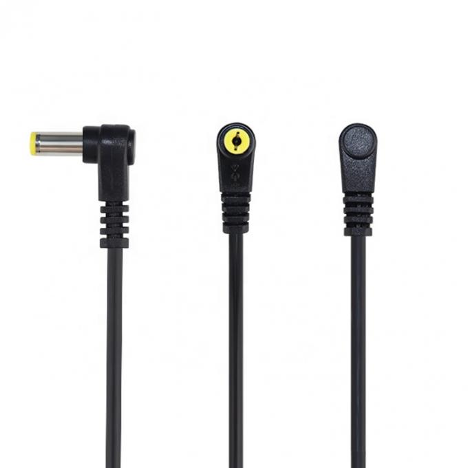 90 graden Hoek Mannelijk DC 2.1x5.5 ton Jack om te openen Stripped Gelast Draad Bare End Cable 3