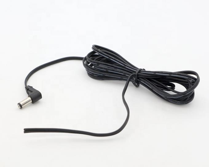90 graden rechthoek DC-vat Jack 2.1x5.5mm Mannelijk Vrouwelijk tot vrij einde Open Pigtail DC-stroomkabel 1