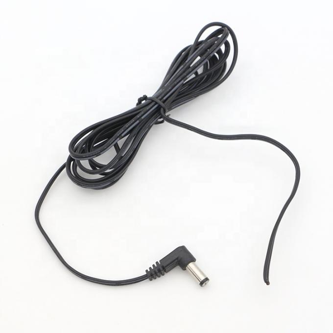 90 graden rechthoek DC-vat Jack 2.1x5.5mm Mannelijk Vrouwelijk tot vrij einde Open Pigtail DC-stroomkabel 5