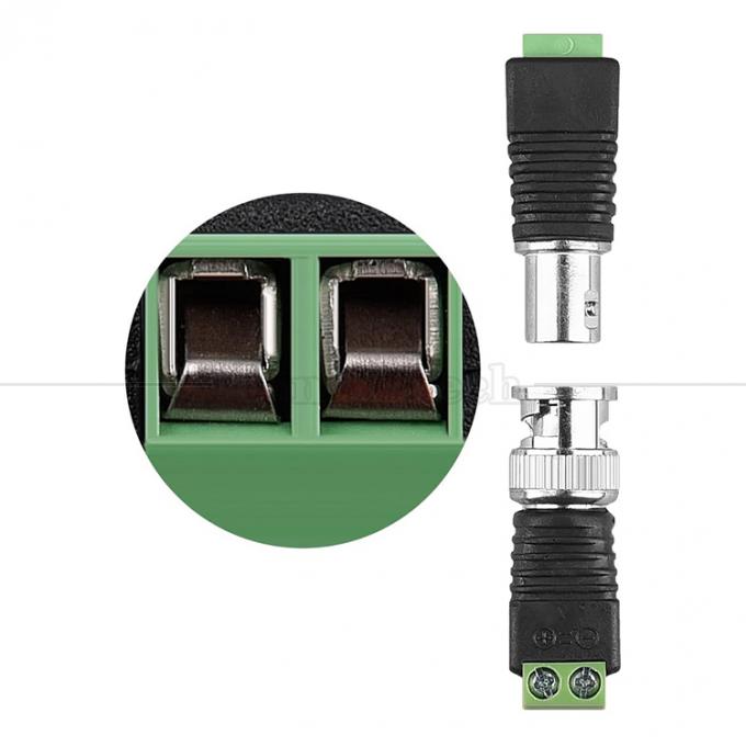 2 pin soldeerloze schroefterminal BNC mannelijke vrouwelijke connector stroomadapter voor CCTV camera 2