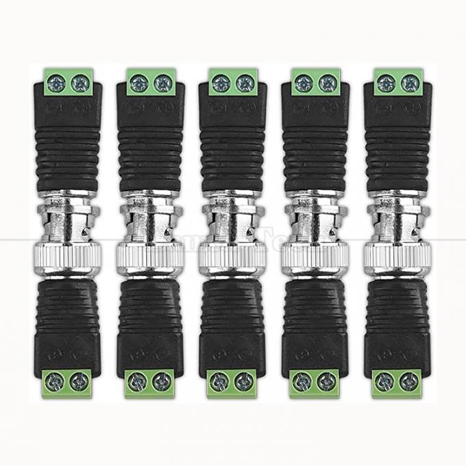 2 pin soldeerloze schroefterminal BNC mannelijke vrouwelijke connector stroomadapter voor CCTV camera 4