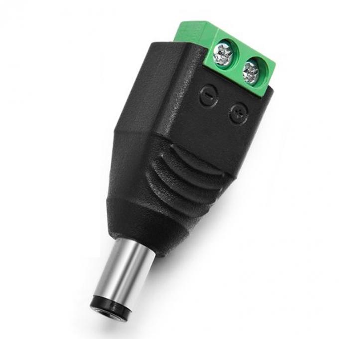 Solderloze 12v 24v 5.5x2.5mm 5.5x2.1mm Mannelijke DC-stroom aansluiting Jack Adapter voor CCTV-camera Led Strip Lights 2