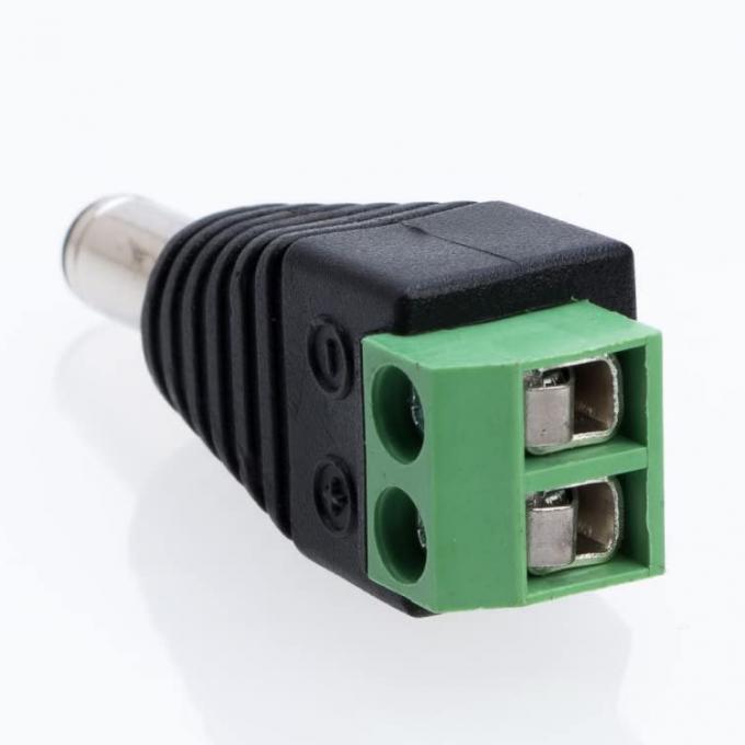 Solderloze 12v 24v 5.5x2.5mm 5.5x2.1mm Mannelijke DC-stroom aansluiting Jack Adapter voor CCTV-camera Led Strip Lights 3