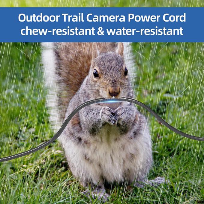 Ratproof Chew Proof Metal Jacket DC 5.5x2.1mm 4.0x1.7mm tot Spade Connector Power Extension Cable voor Trail Cameras 6