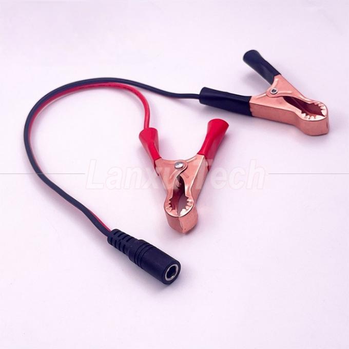 Mannelijk Vrouwelijk DC Jack Plug 5.5x2.1mm naar Alligator Clips Car Charger Power Supply Cord Cable 2