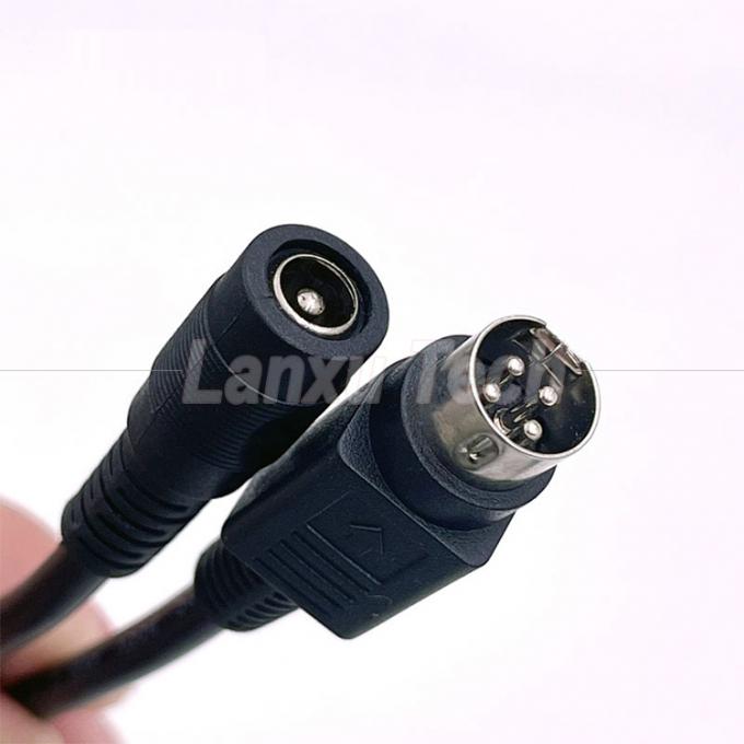 4 pin Mini DIN naar DC Jack Vrouwelijke 5,5x2,1 mm Power Extension Cable voor Camera DVD TV PC Barcode Printer 3