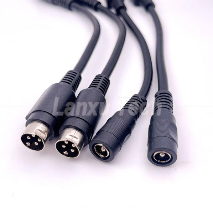 4 pin Mini DIN naar DC Jack Vrouwelijke 5,5x2,1 mm Power Extension Cable voor Camera DVD TV PC Barcode Printer 5