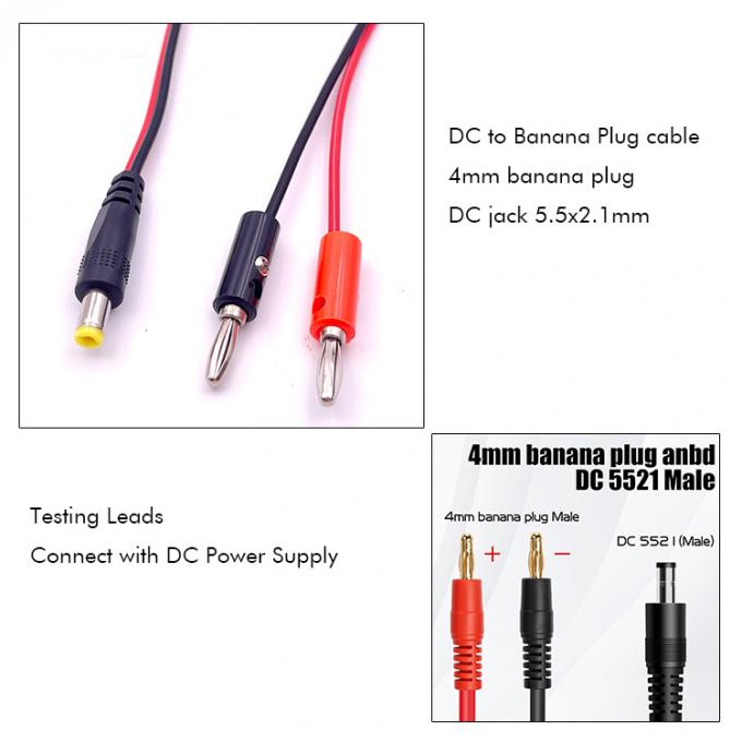 12v DC 5.5mm X 2.1mm Mannelijke tot 4mm Banana Plugs Kabel 2