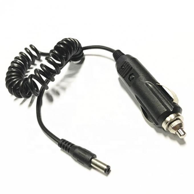 12V veer opgerolde auto DC Jack 5,5x2,1 mm sigarettenaansteker verlengkabel 2