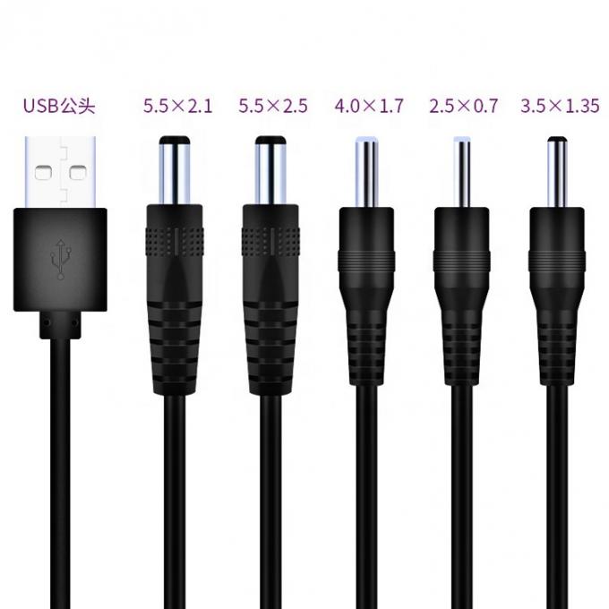 Aanpassing USB naar DC 2.1x5.5mm 2.5x5.5mm 1.35x3.5mm 2.5x0.7mm 4.0x1.7mm Voerkabel 2
