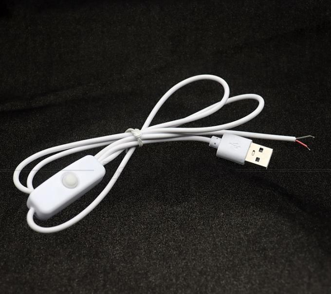 Hoogwaardige 5V USB om geblokkeerde draden te openen ON OFF 501 Push Switch Button Power Extension Cable voor Kerst Led Light Strip Lamp 4