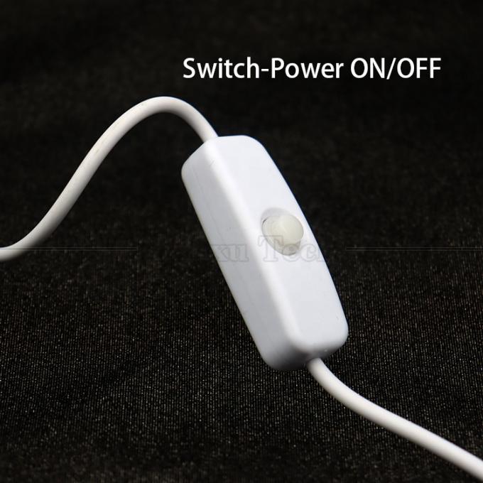 Hoogwaardige 5V USB om geblokkeerde draden te openen ON OFF 501 Push Switch Button Power Extension Cable voor Kerst Led Light Strip Lamp 2