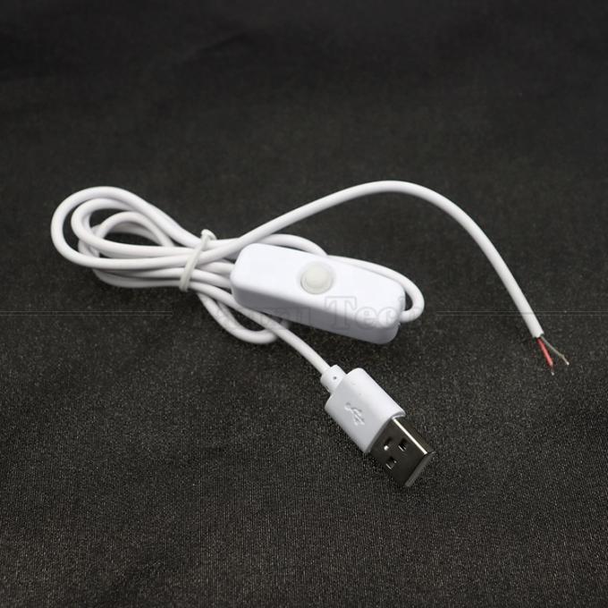 Hoogwaardige 5V USB om geblokkeerde draden te openen ON OFF 501 Push Switch Button Power Extension Cable voor Kerst Led Light Strip Lamp 3