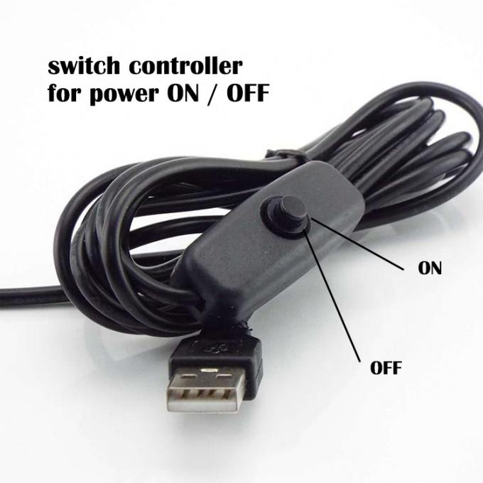 1m Wit Zwart Led Strip Power on off Button USB Type A Switch verlengkabel 1