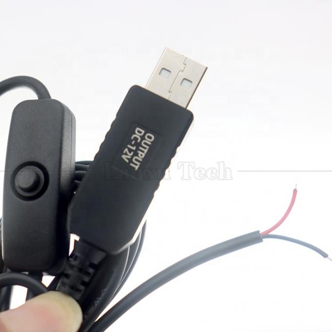 12V Led Strip Light Power on off Schakel USB-connector naar open draad Converter Charge kabel 4