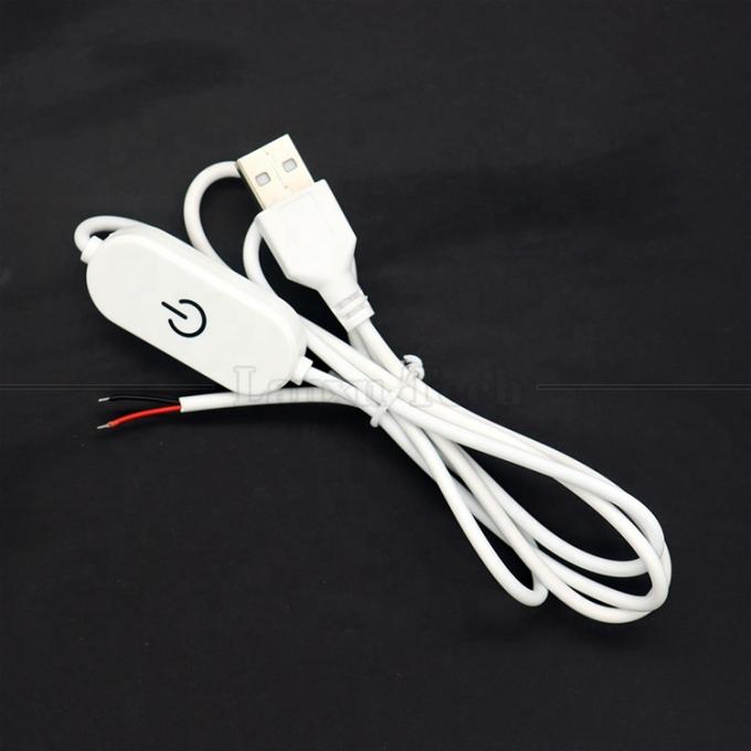 5V 1m aan en uit Schakelaar Controller USB tot open draden Eindkabel Touch Dimmer voor 3w 5w Led Strip Light Lamp 4