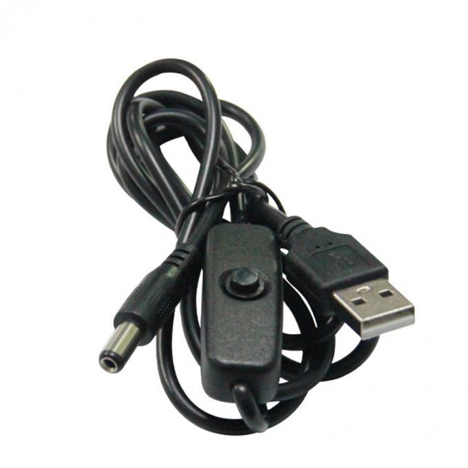 Hoge kwaliteit aan/uit schakelaar USB naar DC 5,5x2,1 mm oplaadkabel voor LED-lamplampventilator 2